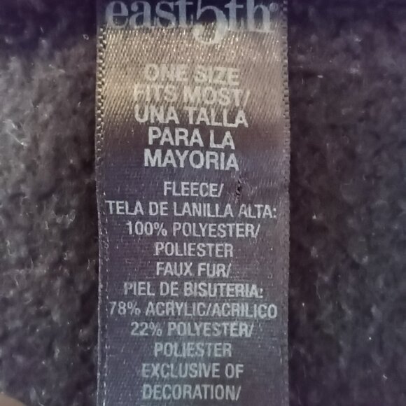 EAST 5TH Women's Elegant Winter Cape Coat ONE SIZE Polyester Faux Fur Black - Picture 4 of 4